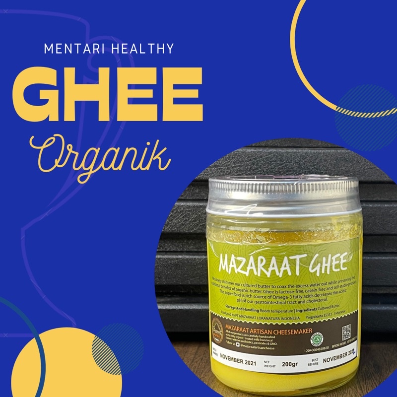 Clarified Butter Mazaraat Ghee Organik 200gr / Butter Organik / Organic Ghee 200gr