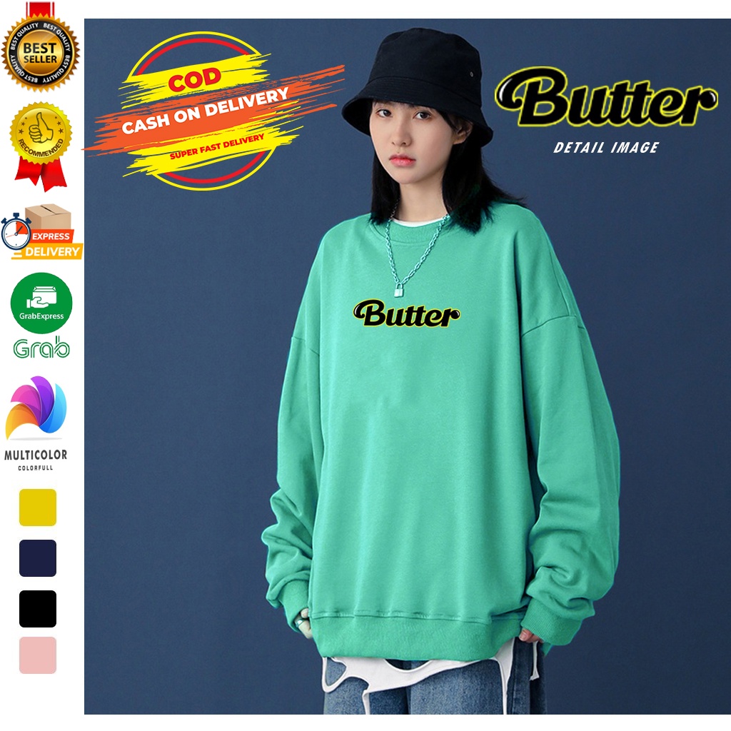 🅳🅵 Sweater Butter BT5 BT21 | Sweater BT5 BT21 Army Terbaru | Dhea Fashion