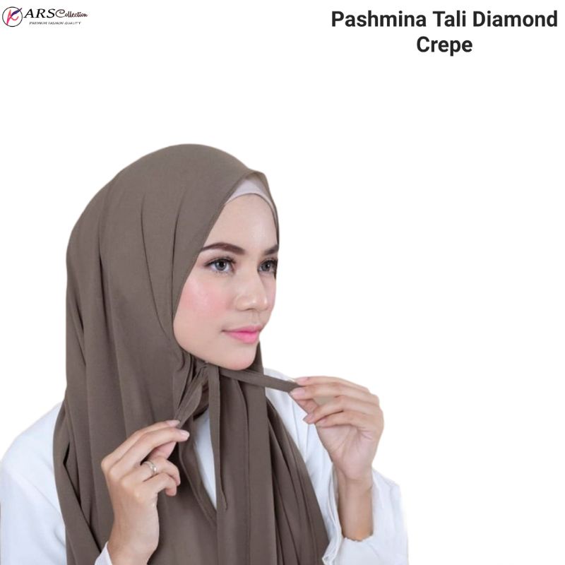 Pashmina Tali Diamond Crepe Panjang 180cm x 75cm by A.R.S Collection