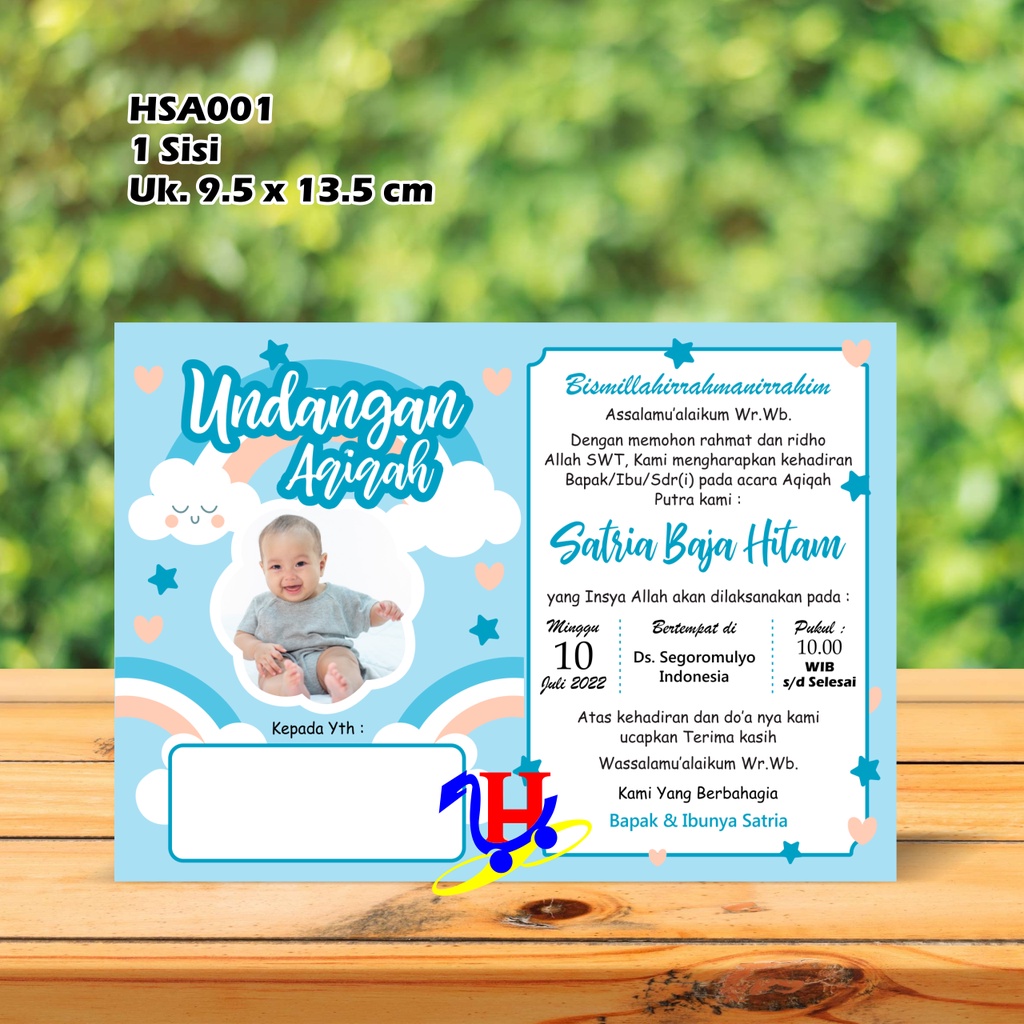 Jual Undangan Tasyakuran Aqiqah, Aqiqah, Undangan Mini, Undangan Aqiqah