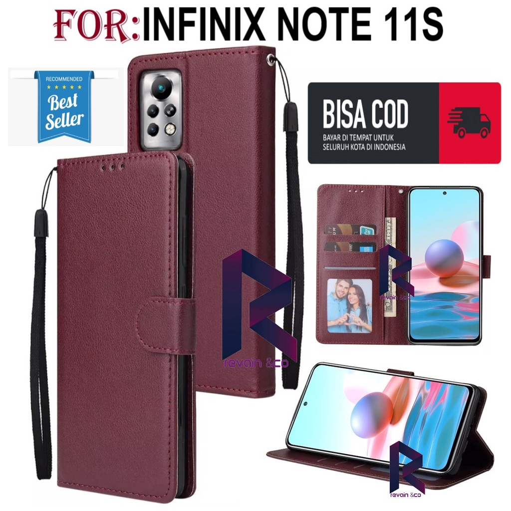 INFINIX NOTE 11S CASE FLIP WALLET LEATHER KULIT PREMIUM SARUNG BUKA TUTUP FLIP CASE INFINIX NOTE 11S