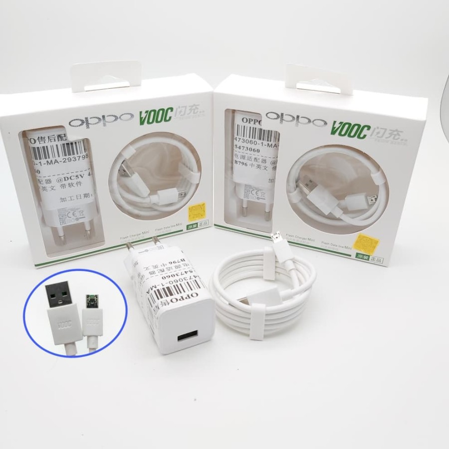 TRAVEL - ADAPTOR - CASAN CHARGER OPPO F9 SUPPORT 4A VOOC FLASH CHARGING