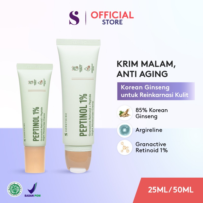 SOMETHINC PEPTINOL Granactive Retinoid + Peptide Night Moisturizer Creme Cream Krim Malam Retinol Pelembab Serum Grandactive HPR