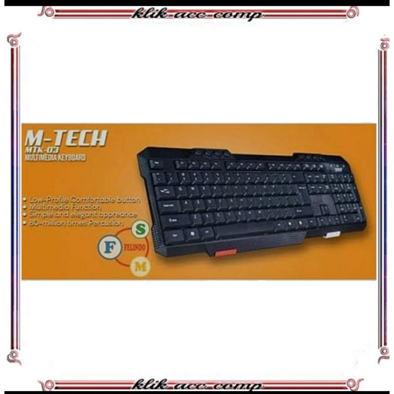 Keyboard usb mtk03 m tech / Keyboard Multimedia MTK 03