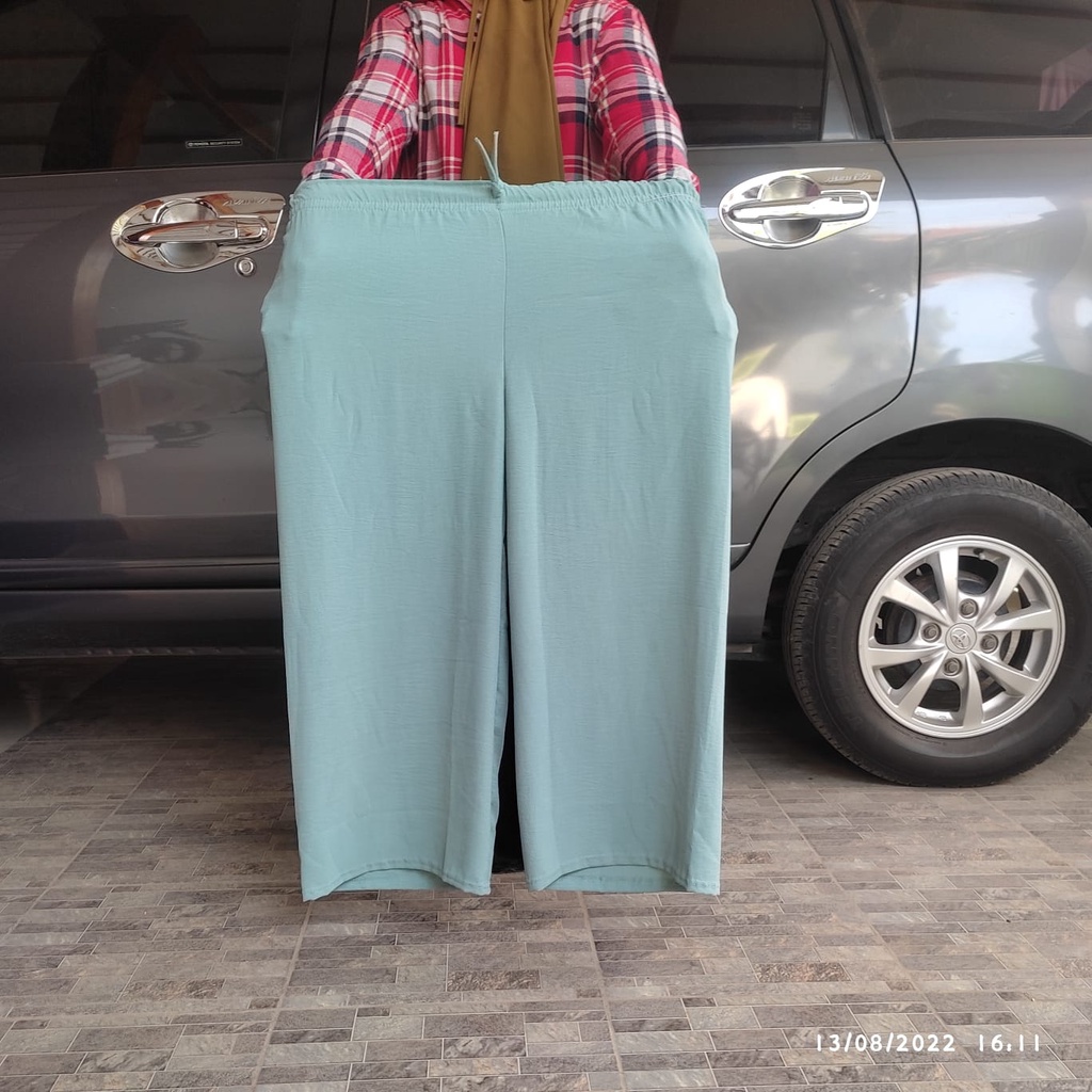 krinkel kulot panjang wanita casual airflow premium celana panjang casual