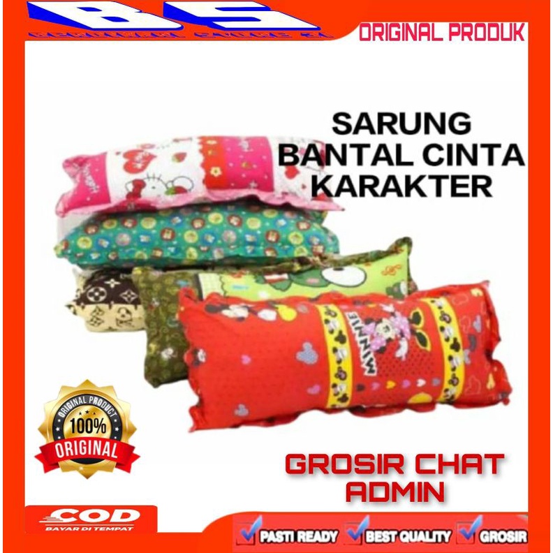 Sarung Bantal Cinta Jumbo 50X100 Karakter Sarung bantal hotel