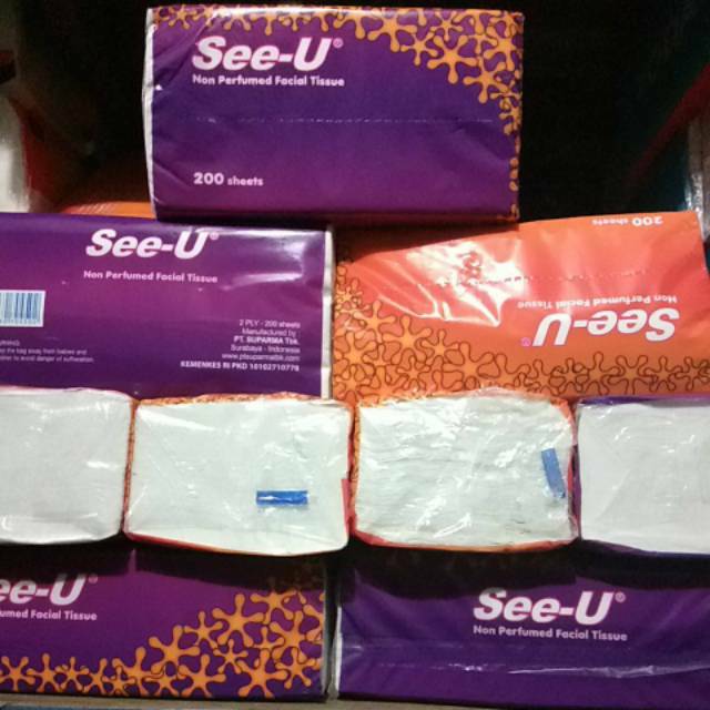 Tisue Laku banget Tysu facial premium Tissue SEE-U ( 200 sheet )