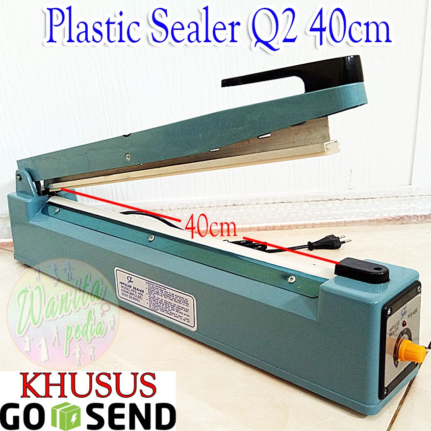 Q2 40 cm Impulse Sealer 8400 Alat Press Plastik Perekat Kemasan Pres