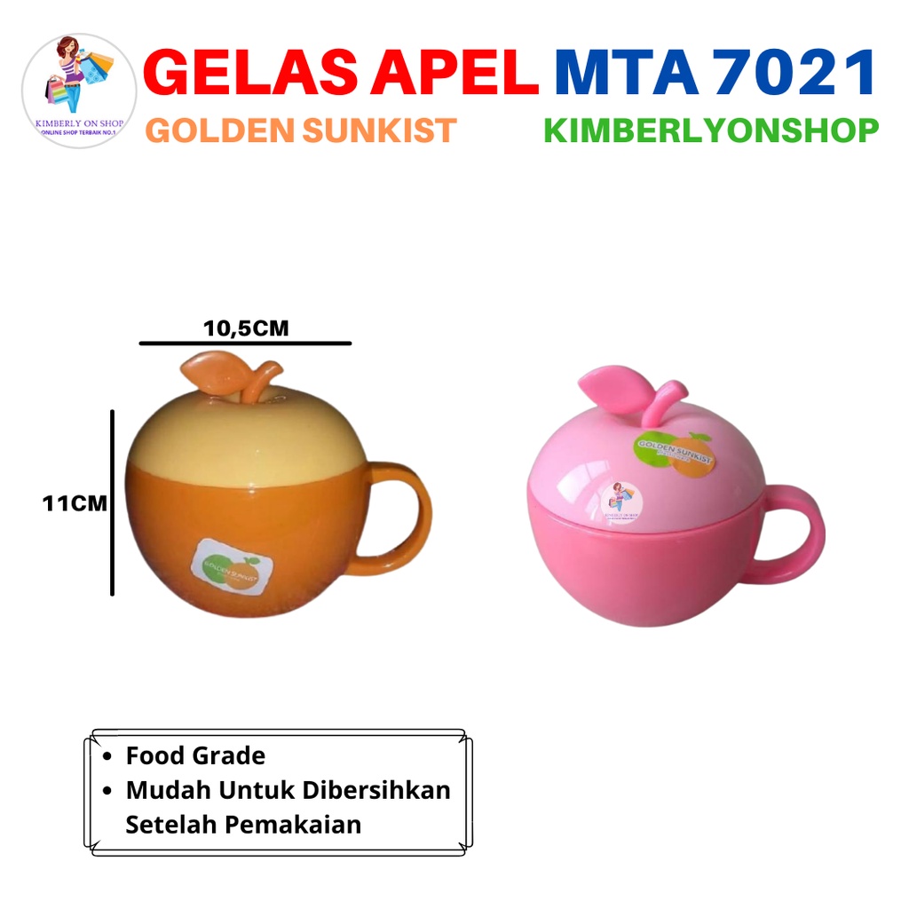 Gelas Minum Tutup Apel Golden Sunkist MTA 7021