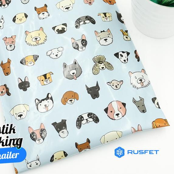 

✫ AMPLOP PLASTIK POLYMAILER - RUSFET - DOGGY FRIENDS (uk 17cm x 25cm) - BEAR PANDA (P) ♩