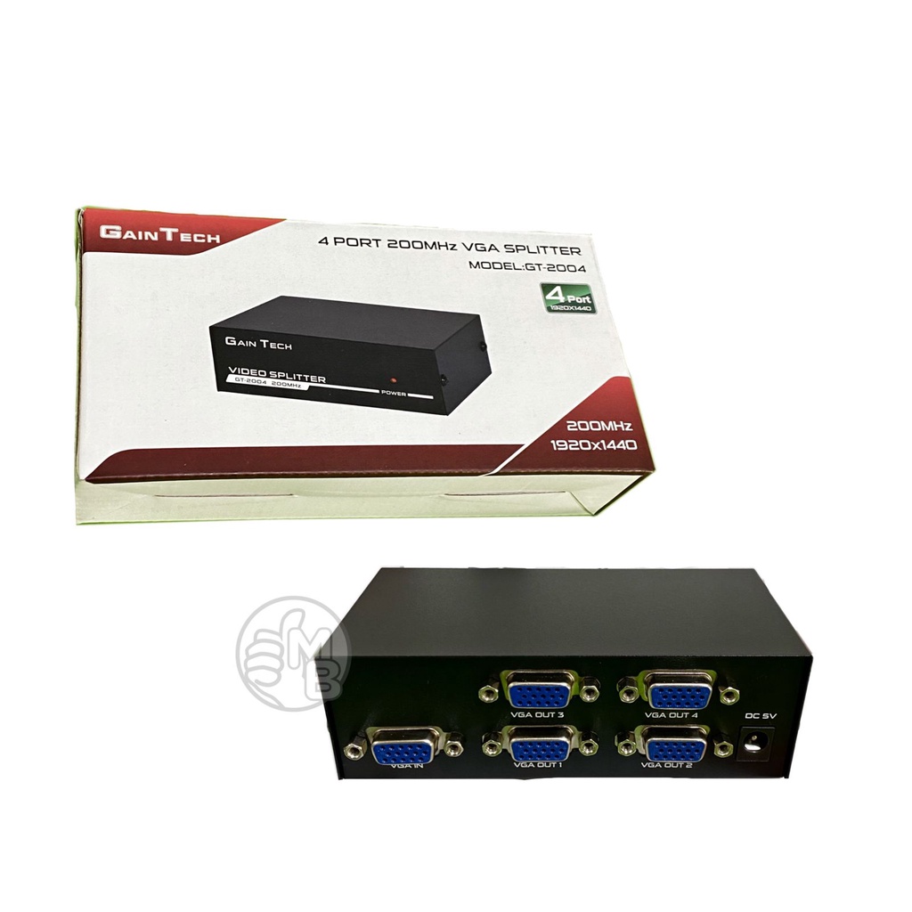 Gaintech VGA Splitter 4 Port 200MHz