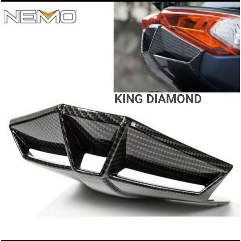 Tutup/cover bawah lampu Belakang Nmax New 2020 carbon Nemo termurah di jamin Original Nemo