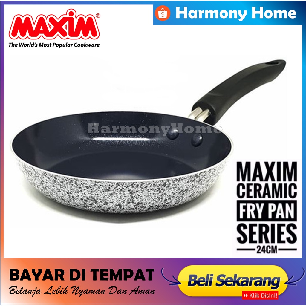 Maxim Neostone 24 Cm Frypan Panci / Wajan Penggorengan Keramik / Ceramic Teflon Non Stick Anti Lengket