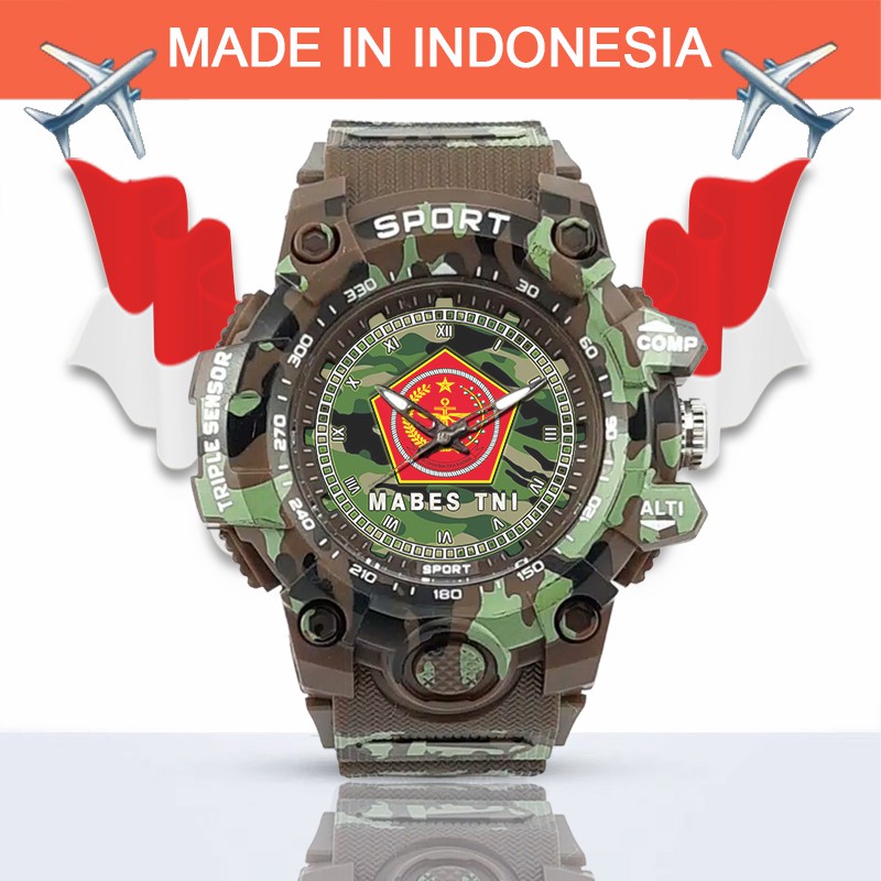 (SPECIAL EDITION) JAM TANGAN LOGO MABES TNI WATER RESISTANT NO.14