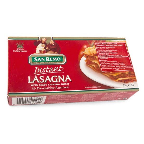 

San Remo Pasta Instant Lasagna 250gr Sanremo Pasta Lasagna