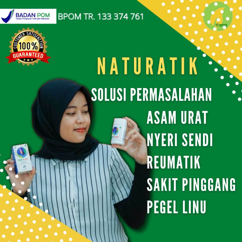 NATURATIK obat herbal rematik asam urat sendi tulang pegel linu sakit nyeri sendi pinggang lutut asl
