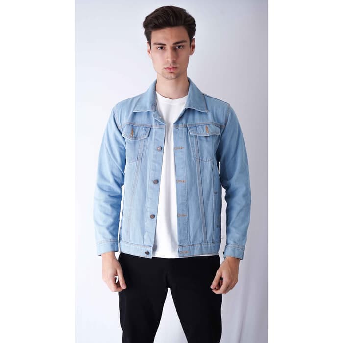 Jaket Terbaru Jeans Pria Levis Murah Cowok Denim Terlaris Premium ST919 Houseofcuff Polos Tebal Dila
