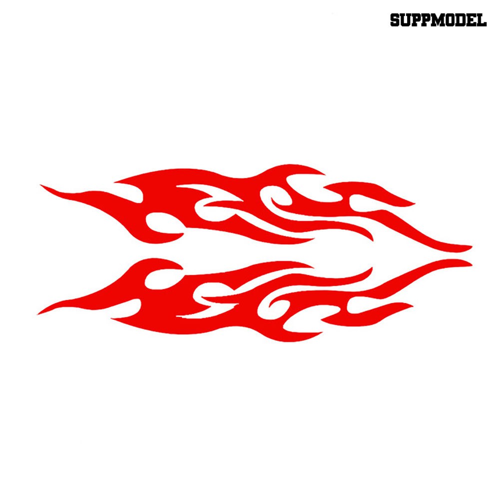 Supmodel 1 Pair Fire Flame Car Window Body Bumper Motorcycle Laptop Decal Sticker Decor