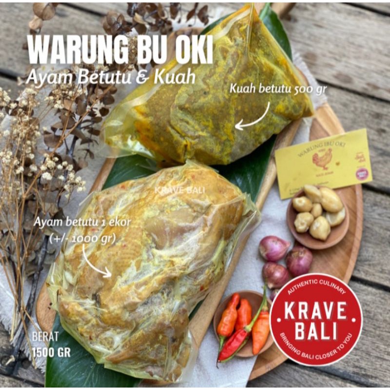 

Ayam Betutu Warung Ibu Oki 1500 Gram 1 Ekor - Makanan Khas Bali Asli - Krave Bali