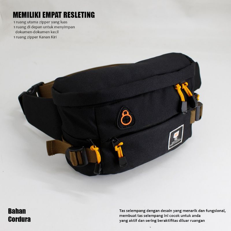 Tas Pria Terbaik / Terlaris / Tas Pinggang Pria R2 006 / Tas Waistbag