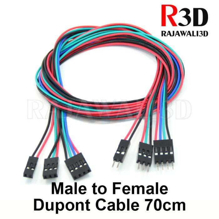 Kabel Jumper Wire Dupont Cable 4pin 70 cm Male to Female Dual Head