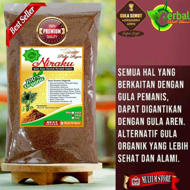 

500 Gram Gula Aren Semut Kualitas Super | Gula Rendah Kalori | Anti Diabetes