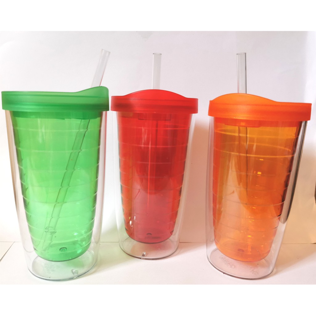 Chielo Twister Tumbler Cup with Straw Mug Gelas Air Sedotan Aesthetic Unik Plastik Transparan Bening-1