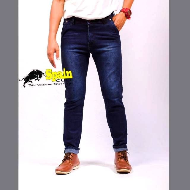 Celana reguler jeans standart pria darkblue gtz streeth jeans pria