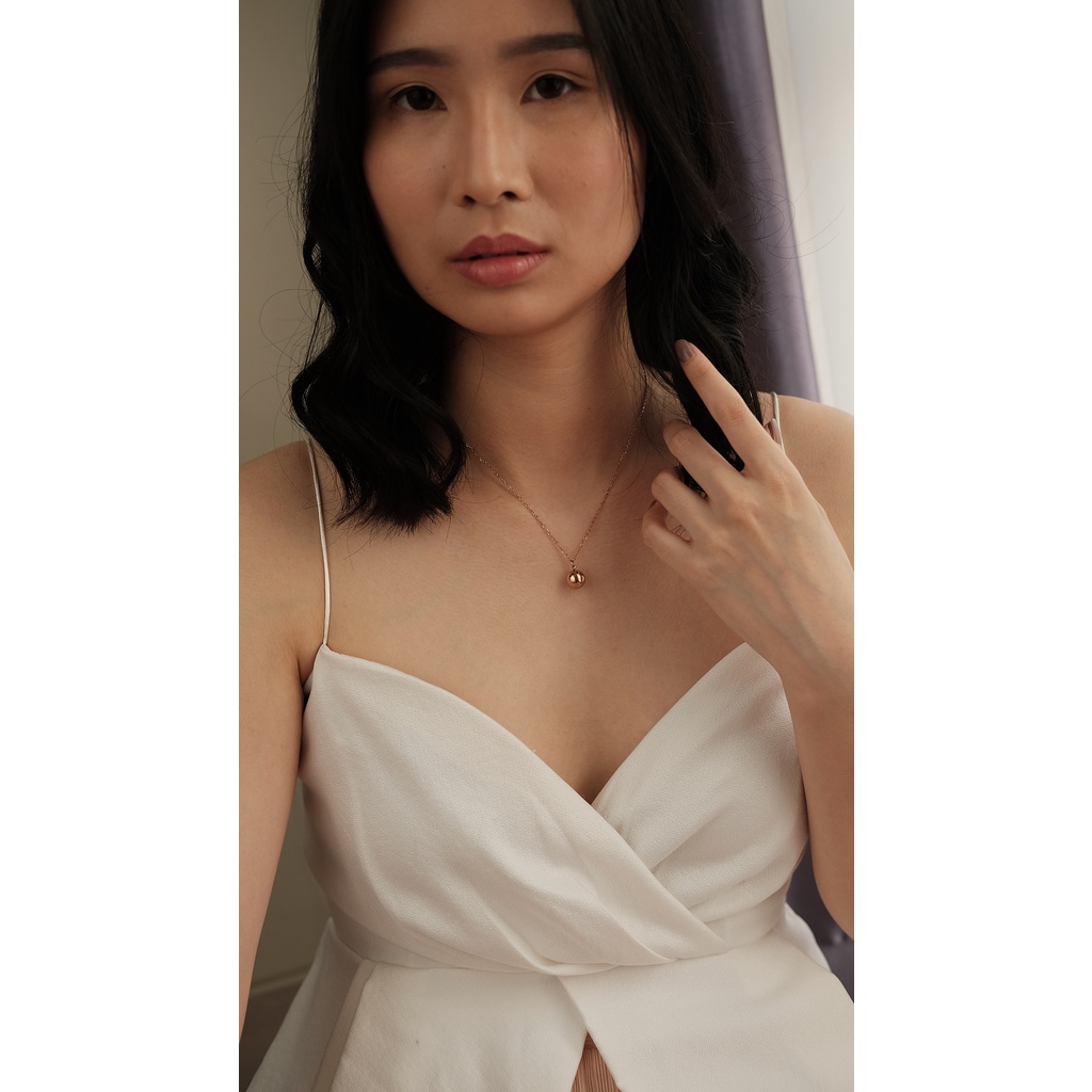 LUCIA - Kalung Titanium Lapis Emas Necklace Perhiasan Tunangan Anti Karat Stainless  1010