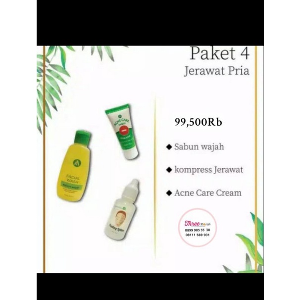 Liz skincare / paket cream jerawat pria