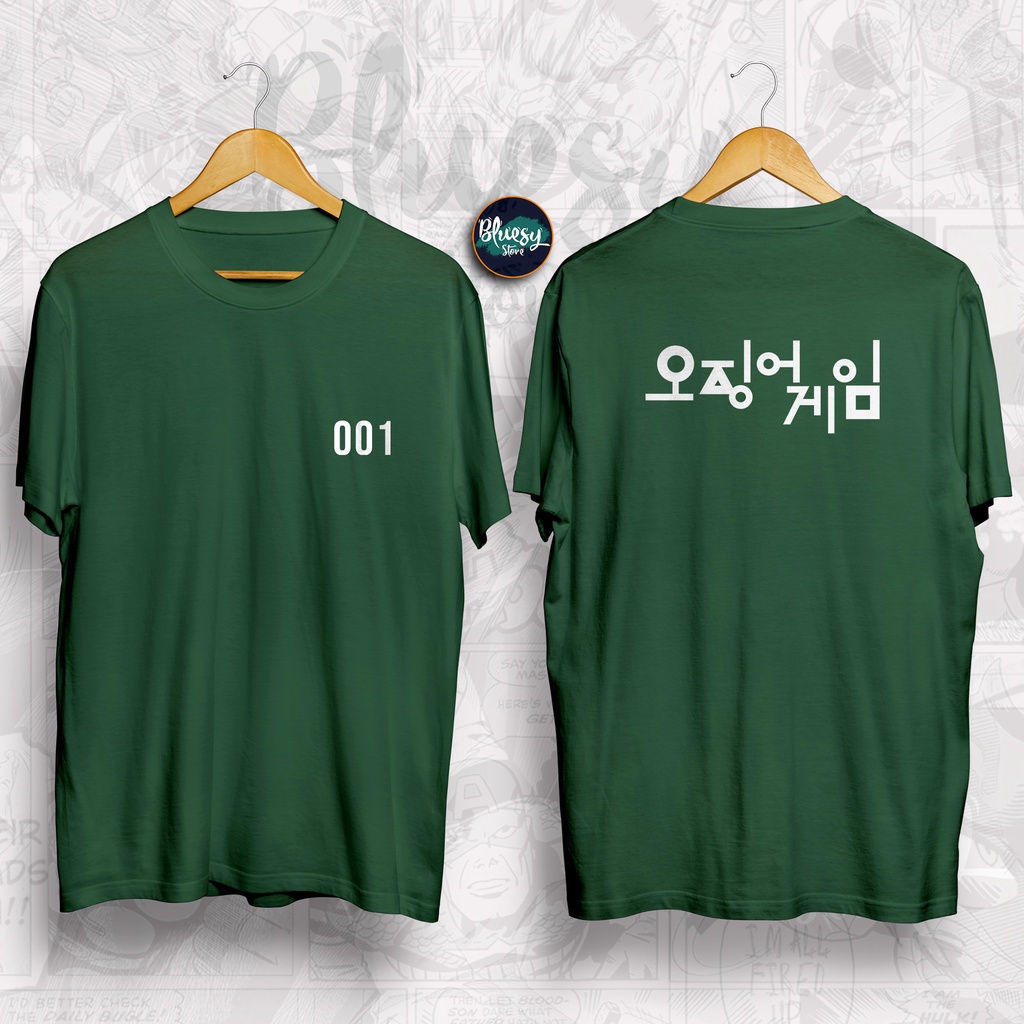 Kaos SQUID GAME 001 DEATH GAME SQUIDGAME KOREA SERIES FILM / BAJU DRAKOR SQUID GAME SQUIDGAME