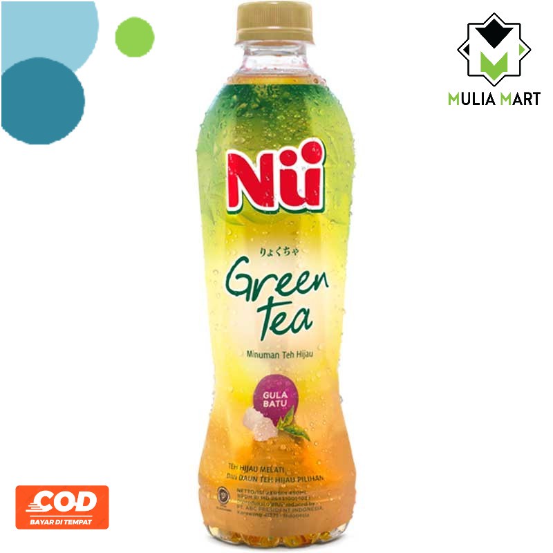 

NU Green Tea Gula Batu 450 ml - Botol /mulia mart