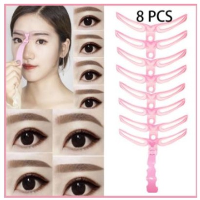 MURAH 8 in 1 Cetakan Alis / Eyebrow Template 1 set isi 8