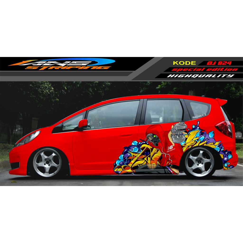 DECAL STICKER MOBIL JAZZ, SIGRA, YARIS, SWIFT / DECAL MOBIL / DECAL STICKER MOBIL ANIMASI