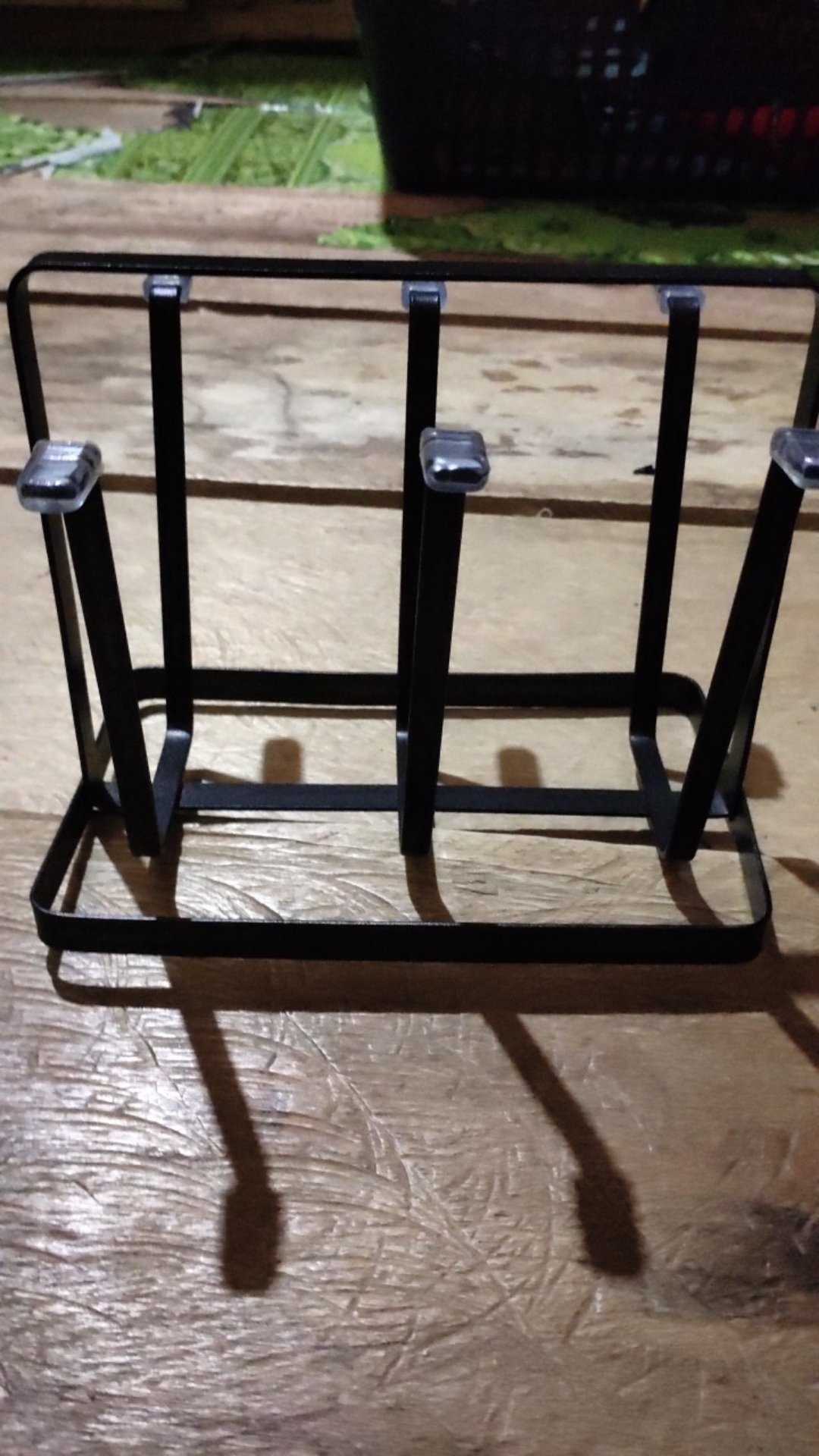 6 Slot Rak Gelas Gantung Organizer Besi Anti Karat Tempat Cangkir Rak Dapur Cup Holder Drying Rack