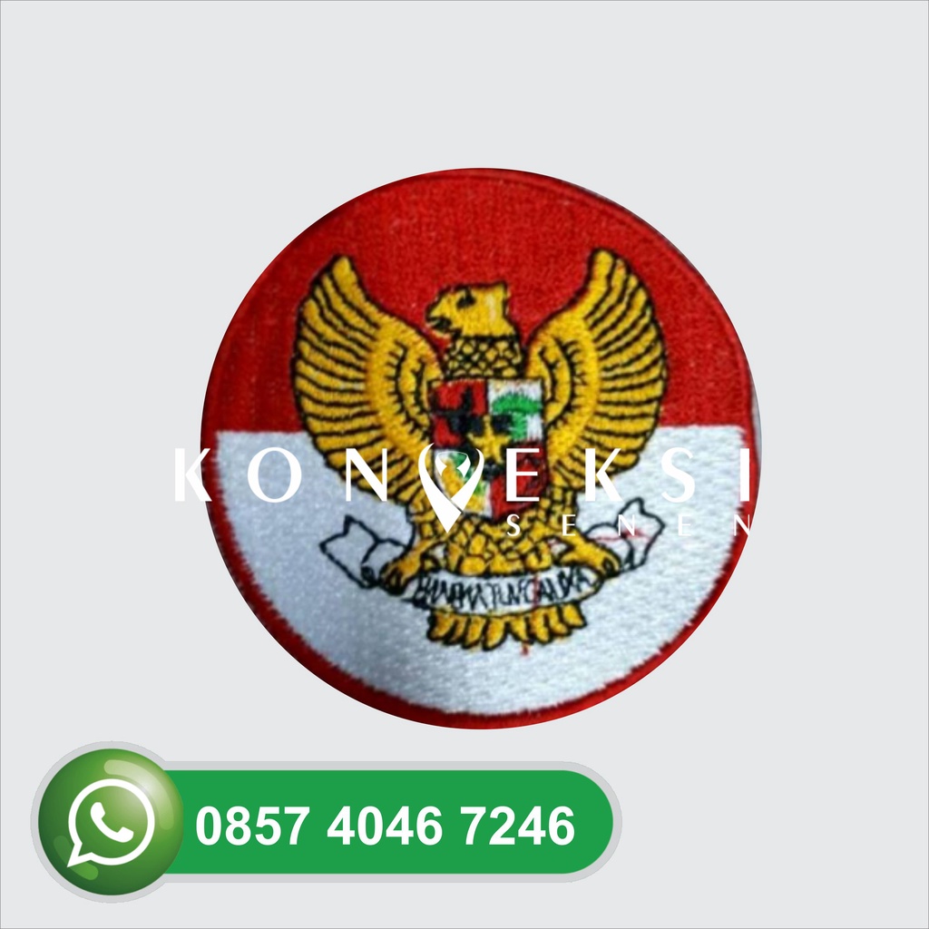 bordir Logo Garuda Indonesia Logo Merah Putih