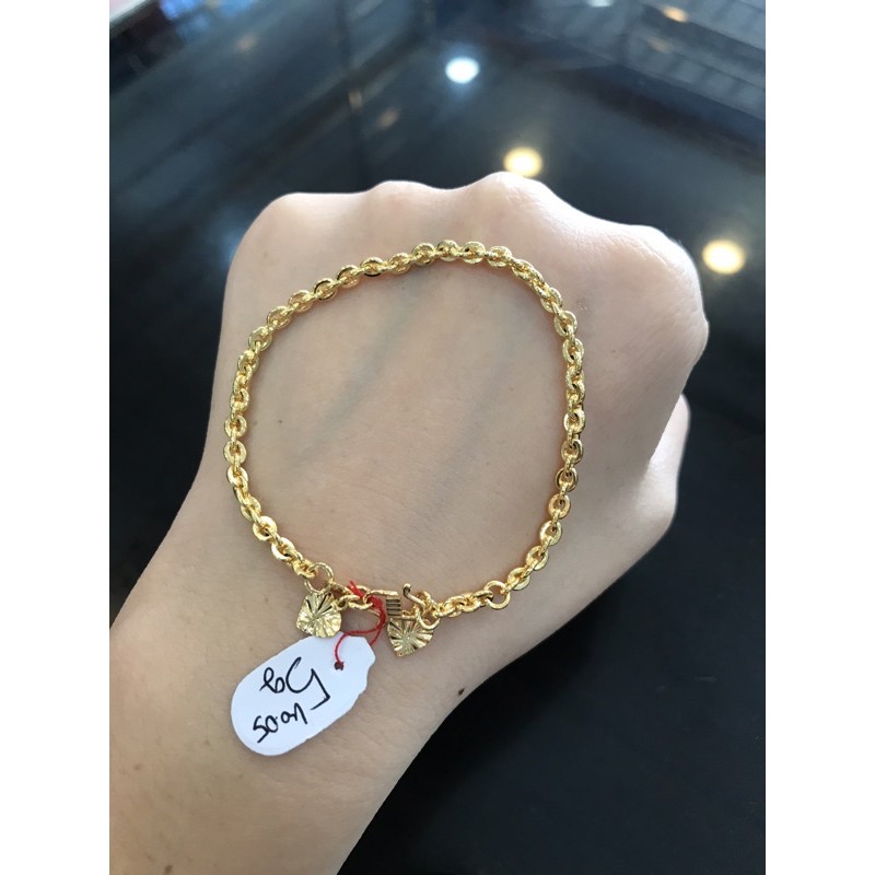 Gelang tangan rantai nori dewasa emas asli kadar 300