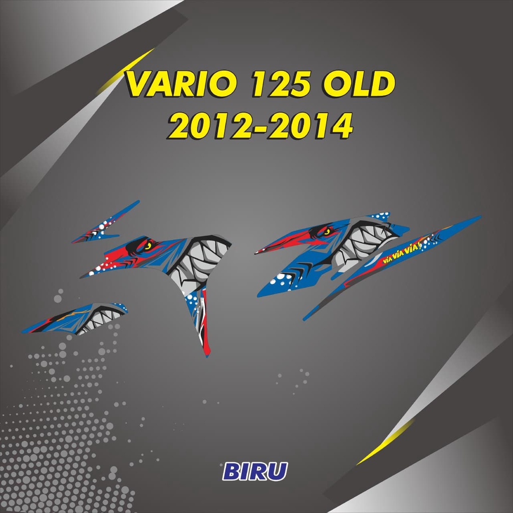STRIPING STIKER LIS VARIO 125 LAMA OLD 2012 2013 2014 GRAFIS HIU SHARK CO KEREN