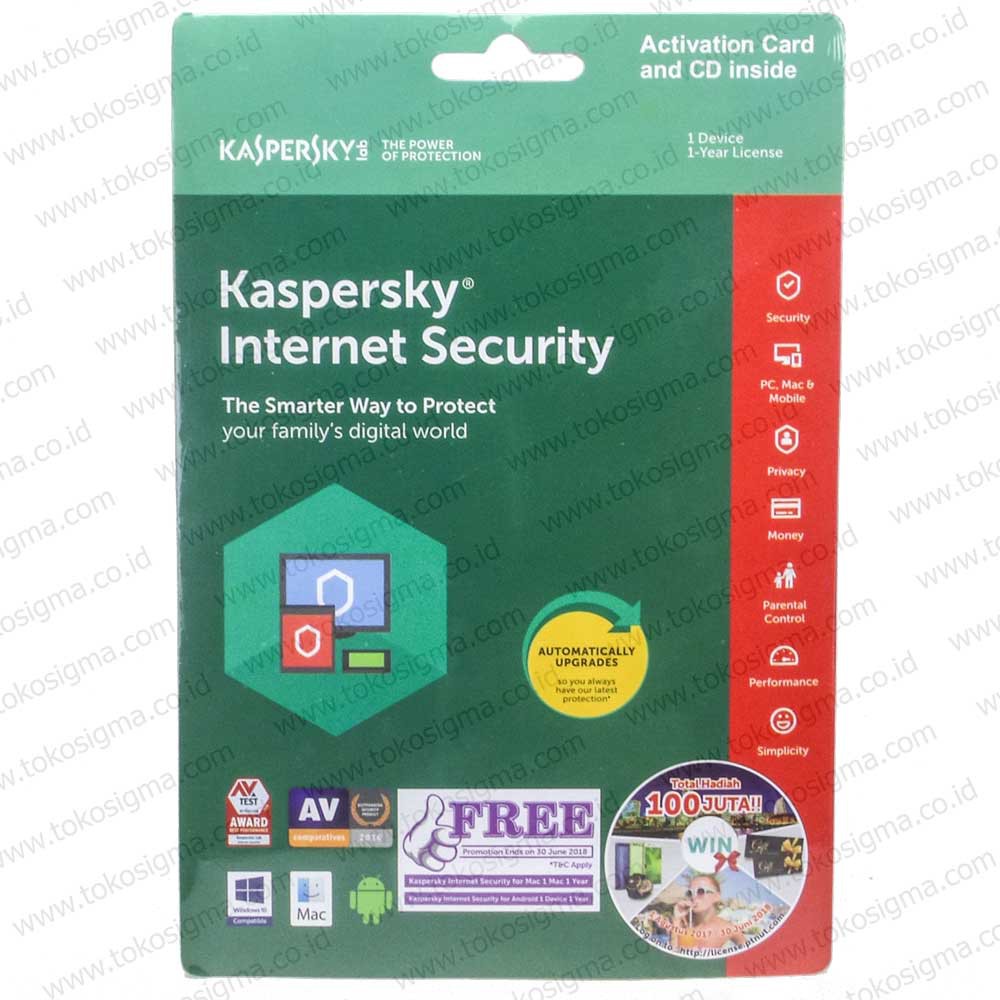 KASPERSKY INTERNET SECURITY KIS 1 Device-1 Year license