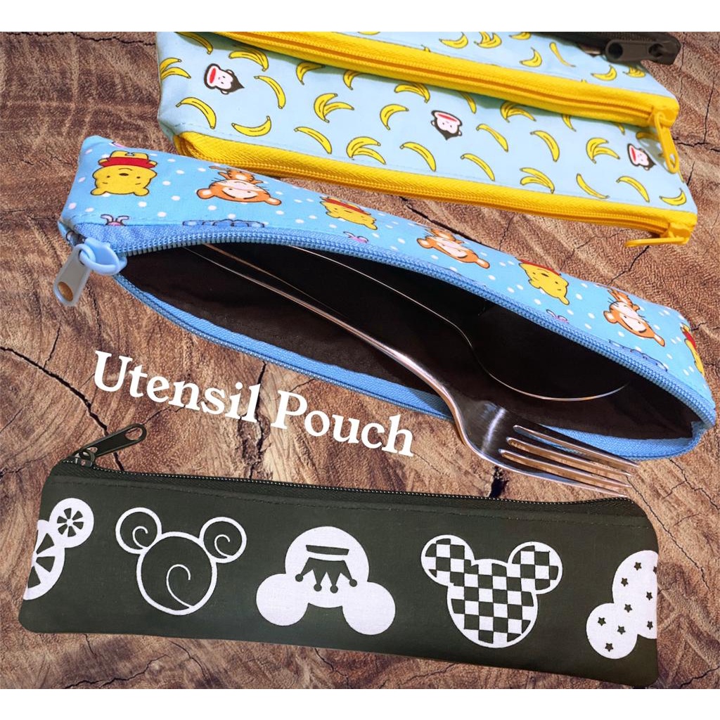 Fawn'G Handmade - Utensil Pouch Motif / Pouch Sendok / Pouch Sedotan Motif