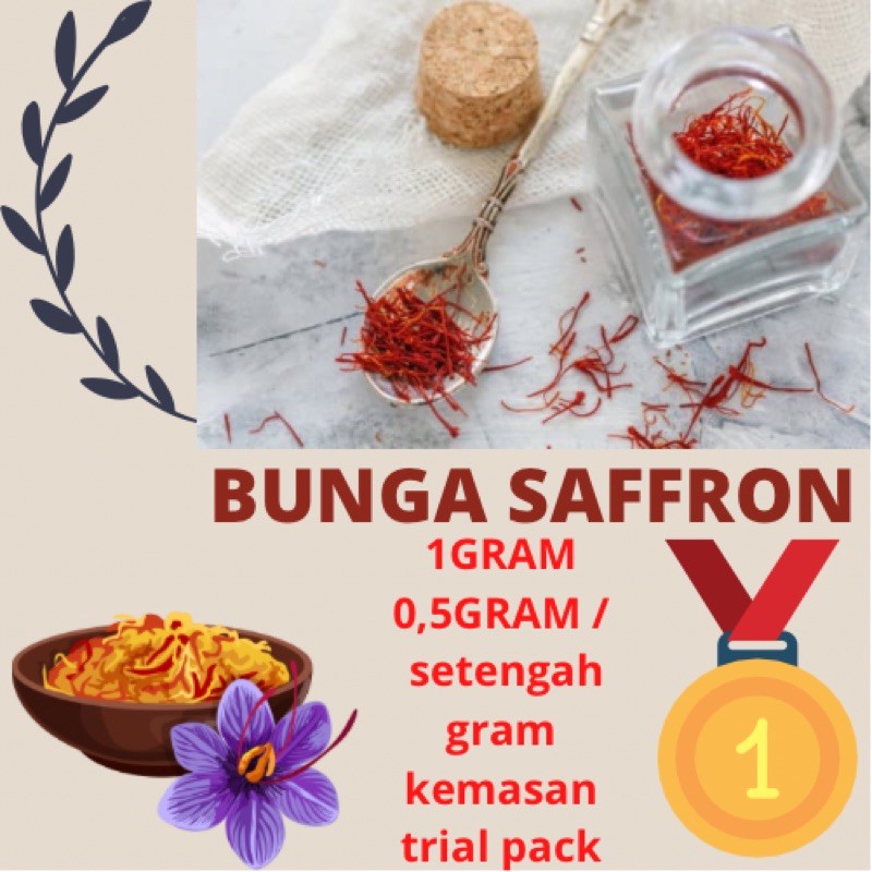 SAFFRON BUNGA SAFFRON PUTIK SAFFRON TERMURAH TERBAIK GRADE A FIRST HAND LANGSUNG DARI PETANI SAFFRON