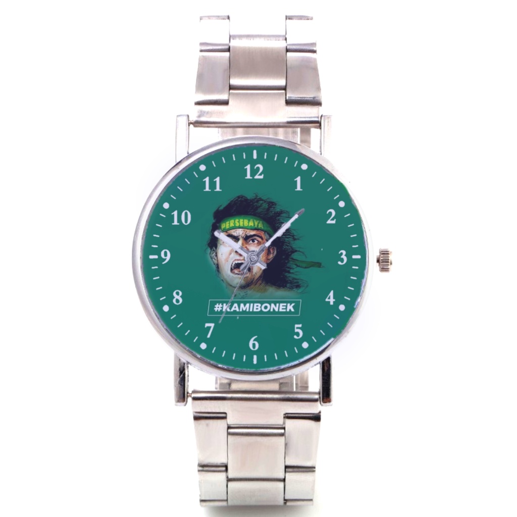 Jam Tangan Pria Stainless Steel PERSEBAYA SURABAYA FC Custom Keren Terbaru 05 Termurah