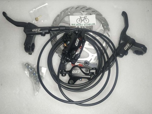 Brake Set paket Rem hidrolik hidrolis hidrolic OXO depan belakang plus Rotor