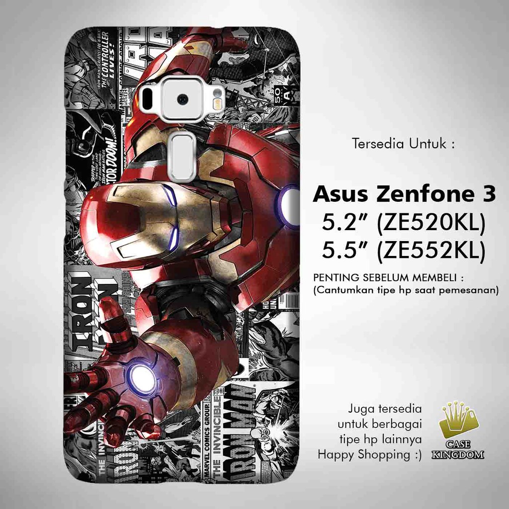 Ironman 3 Casing Asus Zenfone 3 5.2 ZE520KL | 5.5 Inch ZE552KL Case