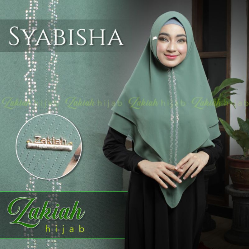 ((( ORIGINAL ZAKIAH)))Khimar jumbo SYABISHA PLAT