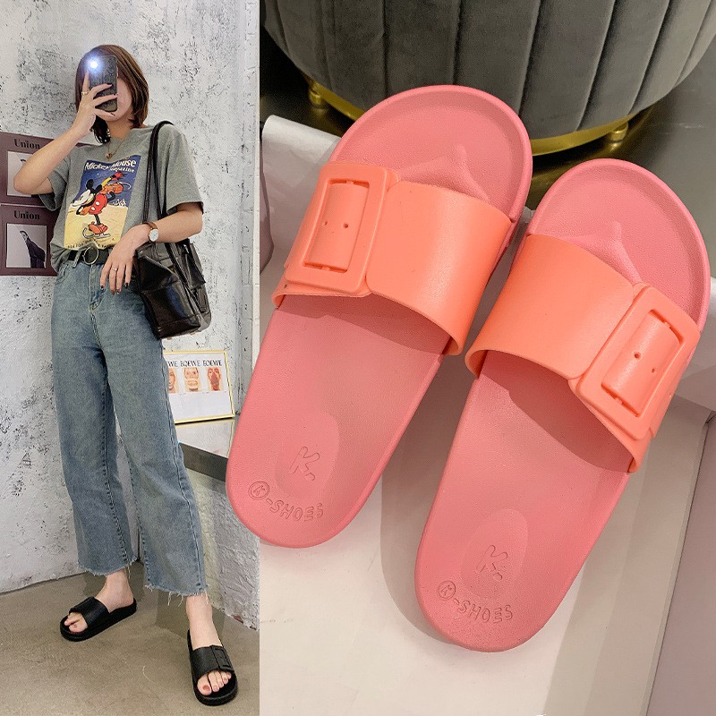 Grosir - S865 Sandal Slop Karet Berwarna / Sandal Fashion Murah Import Batam / Sandal Wanita