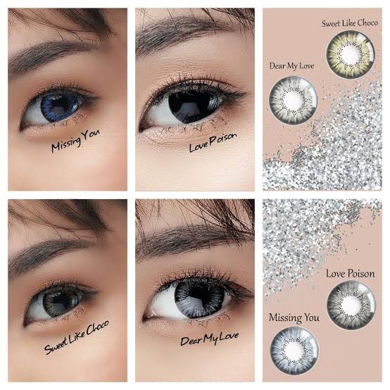 Softlens X2 Babe DIA 16.00mm MINUS GREY BROWN BLUE BLACK (-3.25 s/d -6.00) BIG EYES/Lensa  Kontak/BS