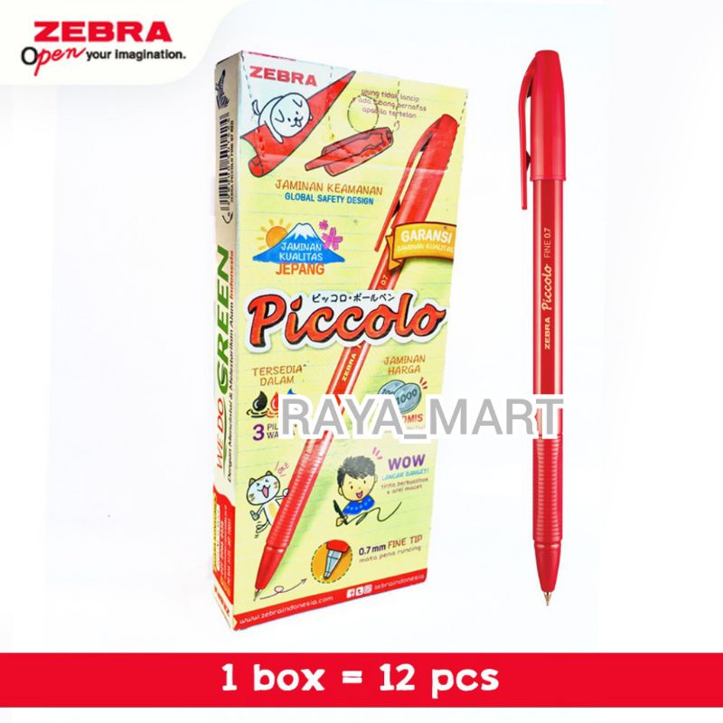 

PULPEN ZEBRA PICCOLO SEMI GEL INK 0.7 mm - MERAH