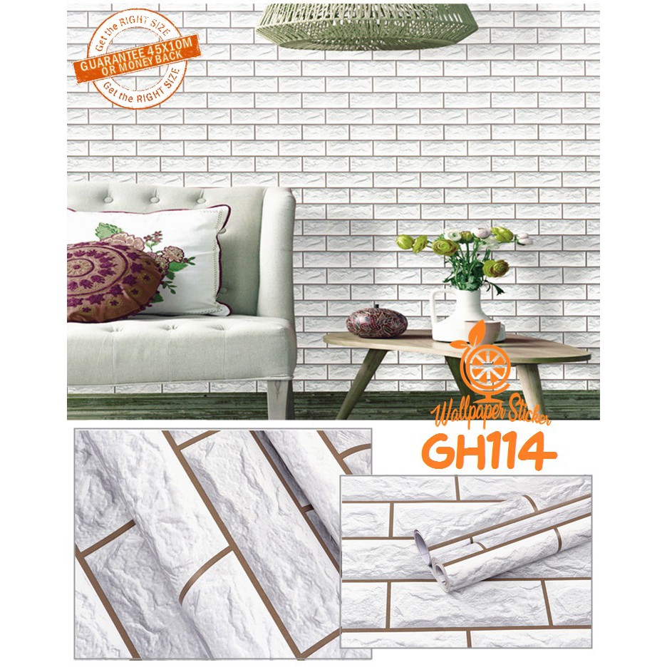 Wallpaper Dinding Wallpaper Stiker Wallpaper dinding Anak Walpaper Gh Motif Elegan ukuran 45CM x 8Meter - WORLDHOME