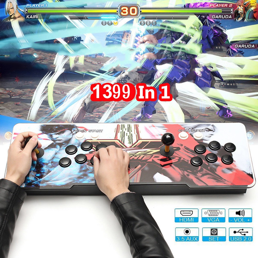 retro arcade game console with 1399 games included